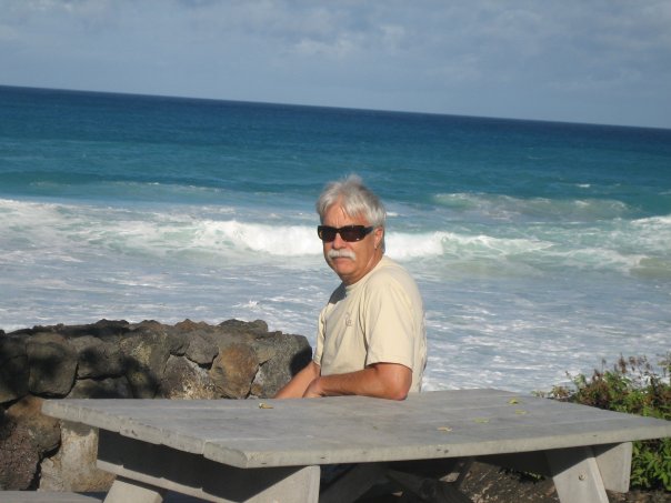 Harry Pritikin at the ocean, Big Island Hawaii